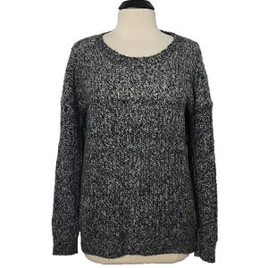 FISHBONE Women's Sweater Pullover Knit Salt/Pepper, Long Sleeves, Size L